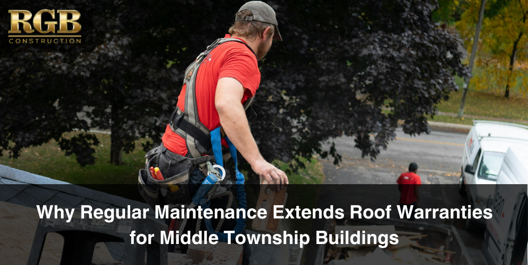 A roofer explaining why maintenance extends roof warranties as he stands on a roof