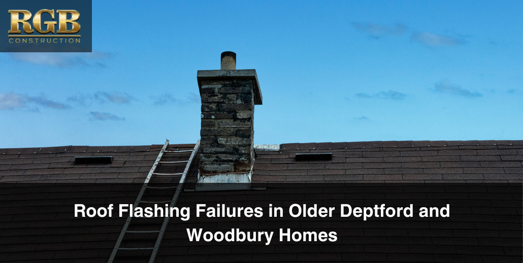 Visible flashing failure on an older home