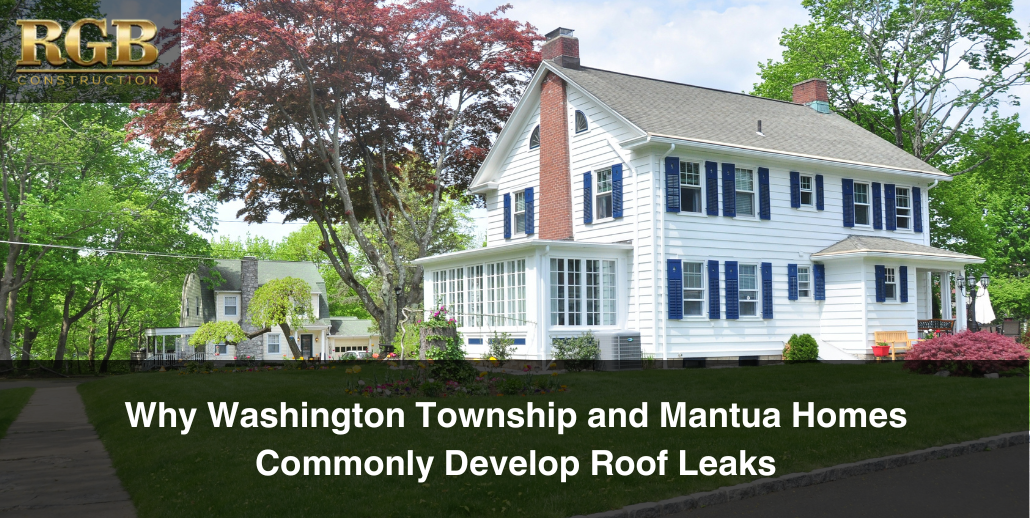 A house in Camden County, NJ that may have developed roof leaks from aging roof materials